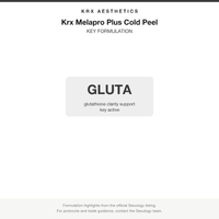 Krx Melapro Plus Cold Peel key formulation card