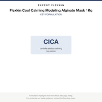 Flexkin Cool Calming Modeling Alginate Mask 1Kg key formulation card