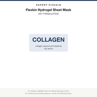 Flexkin Hydrogel Sheet Mask key formulation card