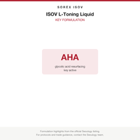 ISOV L-Toning Liquid key formulation card