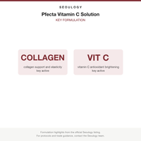 Pfecta Vitamin C Solution key formulation card