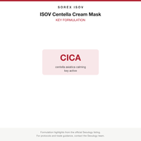ISOV Centella Cream Mask key formulation card