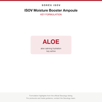 ISOV Moisture Booster Ampoule key formulation card