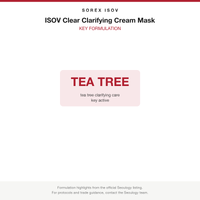 ISOV Clear Clarifying Cream Mask key formulation card