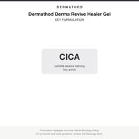 Dermathod Derma Revive Healer Gel key formulation card