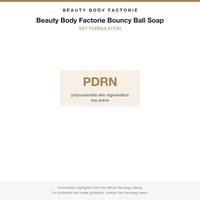 Beauty Body Factorie Bouncy Ball Soap key formulation card