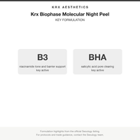 Krx Biophase Molecular Night Peel key formulation card