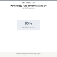 Permatology Pure Barrier Cleansing Oil key formulation card