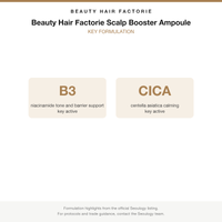Beauty Hair Factorie Scalp Booster Ampoule key formulation card