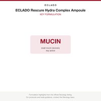 ECLADO Rescure Hydra Complex Ampoule key formulation card