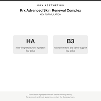 Krx Advanced Skin Renewal Complex key formulation card