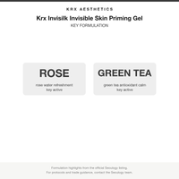 Krx Invisilk Invisible Skin Priming Gel key formulation card