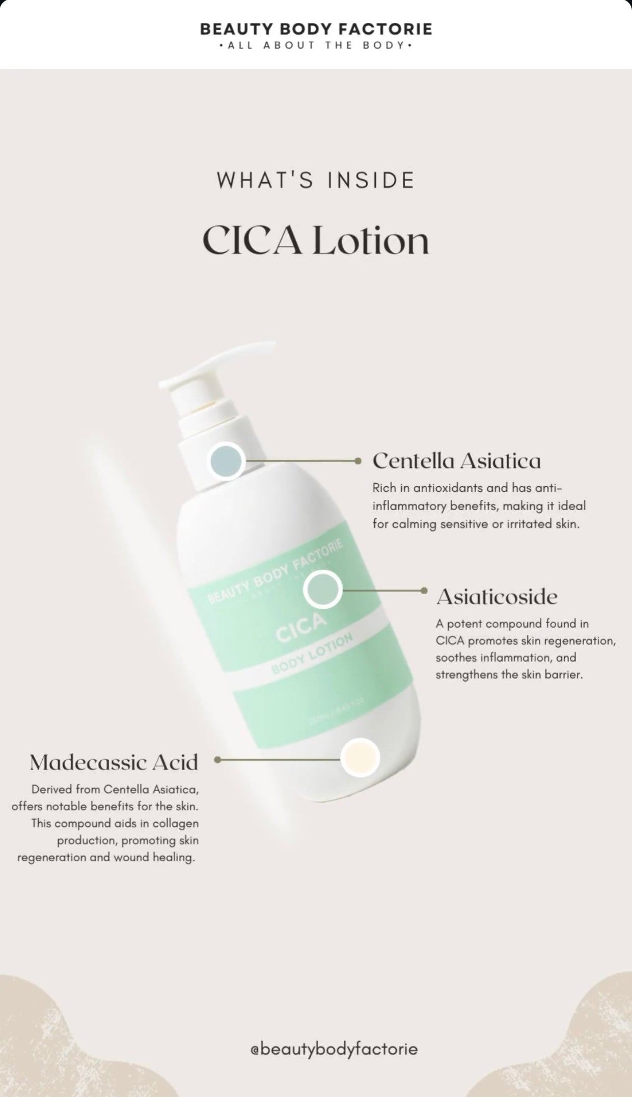 Beauty Body Factory Cica Body Lotion