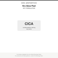 Krx Glow Peel key formulation card
