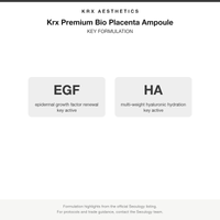 Krx Premium Bio Placenta Ampoule key formulation card