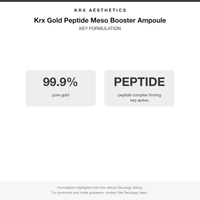 Krx Gold Peptide Meso Booster Ampoule key formulation card