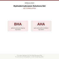 Hydradermabrasion Solutions Set key formulation card