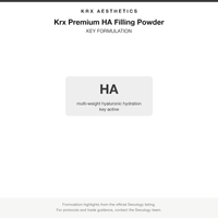 Krx Premium HA Filling Powder key formulation card