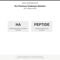 Krx Premium Undereye Solution key formulation card