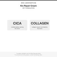 Krx Repair Cream key formulation card