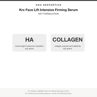 Krx Face Lift Intensive Firming Serum key formulation card