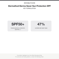Dermathod Derma Saver Sun Protection SPF key formulation card