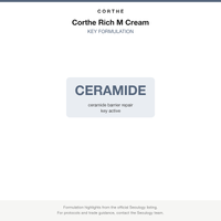 Corthe Rich M Cream key formulation card