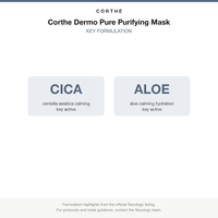 Corthe Dermo Pure Purifying Mask key formulation card