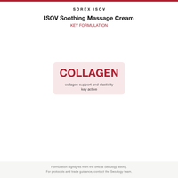 ISOV Soothing Massage Cream key formulation card