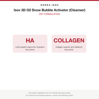 Isov 3D O2 Snow Bubble Activator (Cleanser) key formulation card