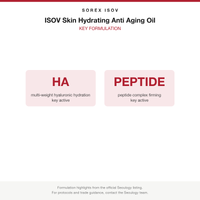 ISOV Skin Hydrating Anti Aging Oil key formulation card