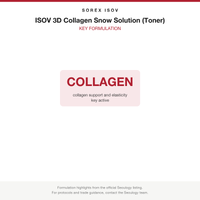 ISOV 3D Collagen Snow Solution (Toner) key formulation card