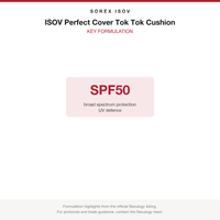 ISOV Perfect Cover Tok Tok Cushion key formulation card