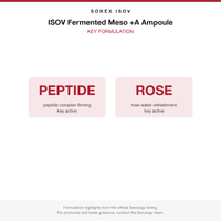 ISOV Fermented Meso +A Ampoule key formulation card