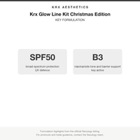 Krx Glow Line Kit Christmas Edition key formulation card