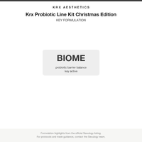 Krx Probiotic Line Kit Christmas Edition key formulation card