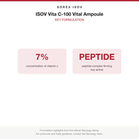 ISOV Vita C-100 Vital Ampoule key formulation card