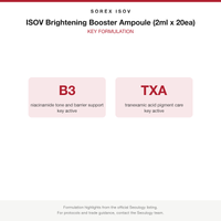 ISOV Brightening Booster Ampoule (2ml x 20ea) key formulation card