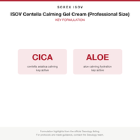 ISOV Centella Calming Gel Cream (Professional Size) key formulation card