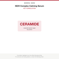 ISOV Complex Calming Serum key formulation card