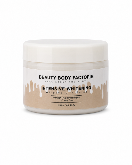 Beautie Body Factorie Whitening Whipped Milk Scrub, professional Korean skincare at Seoulogy UK
