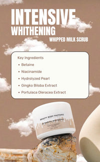 K Beauty Supply Beautie Body Factorie Whitening Whipped Milk Scrub, professional Korean skincare — view 3
