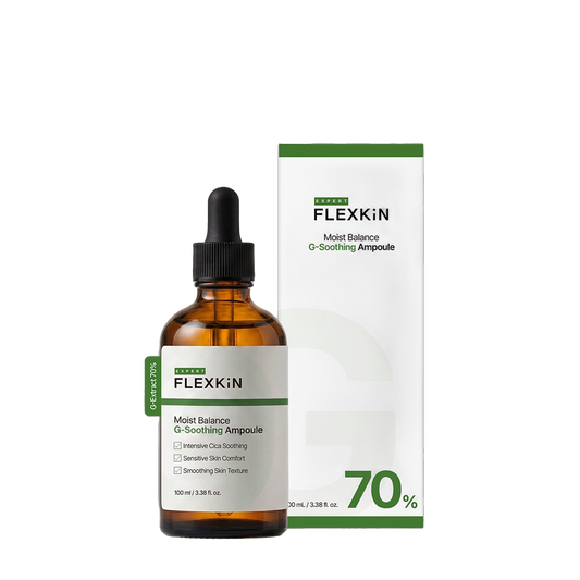 FLEXKIN Expert Moist Balance G-Soothing Ampoule 100ml, professional Korean skincare at Seoulogy UK