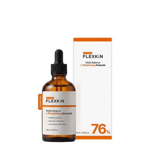 FLEXKIN Expert Moist Balance L-Brightening Ampoule 100ml, professional Korean skincare at Seoulogy UK