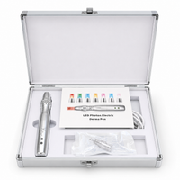 Krx Microneedling Photo Pen in open aluminium case with LED colour guide and sealed needle cartridge